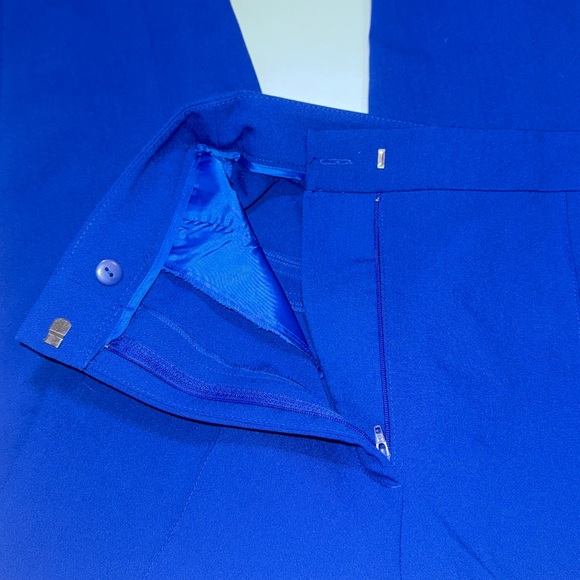 Zara High Waisted Pant Cobalt Blue Size Medium (More like a small) Office Work - Picture 6 of 13